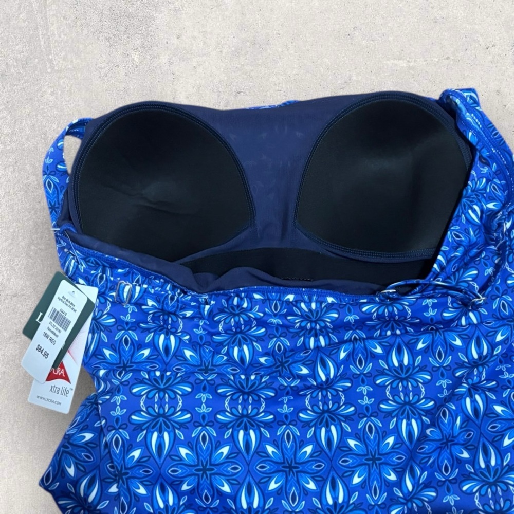L.L.Bean womens square beck one piece swimsuit NWT - Picture 4 of 9